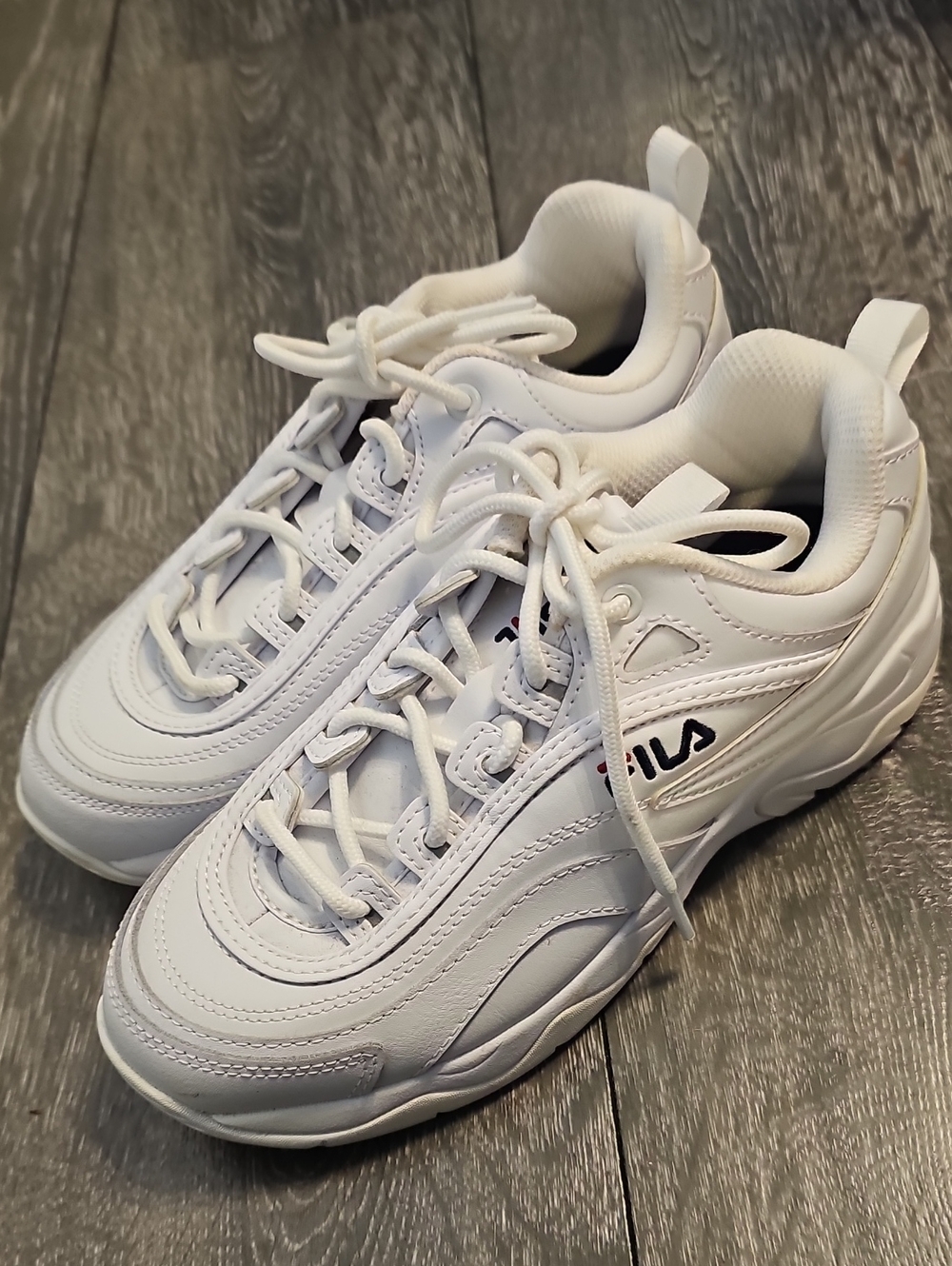 FILA Kids' White Casual Athletic Sneakers